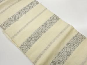 横段に華紋模様織出し名古屋帯